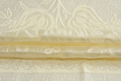 Bigger Fish Poly cotton 40x60 Inch Cream 4 Seater Lily Plain Center Table Cover - Premium Quality & Style