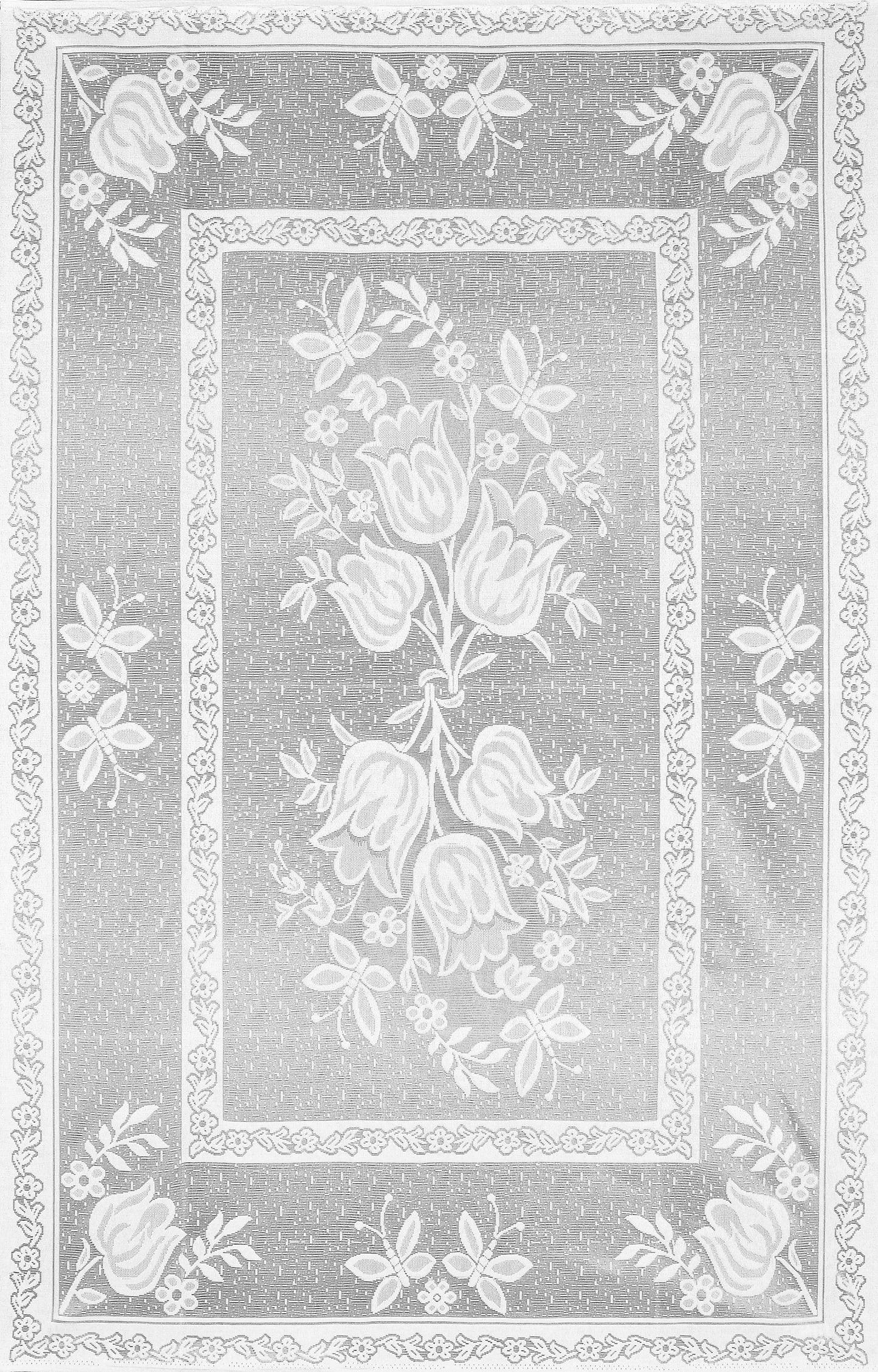 Bigger Fish Poly cotton 40x60 Inch White 4 Seater Lily Plain Center Table Cover - Premium Quality & Style