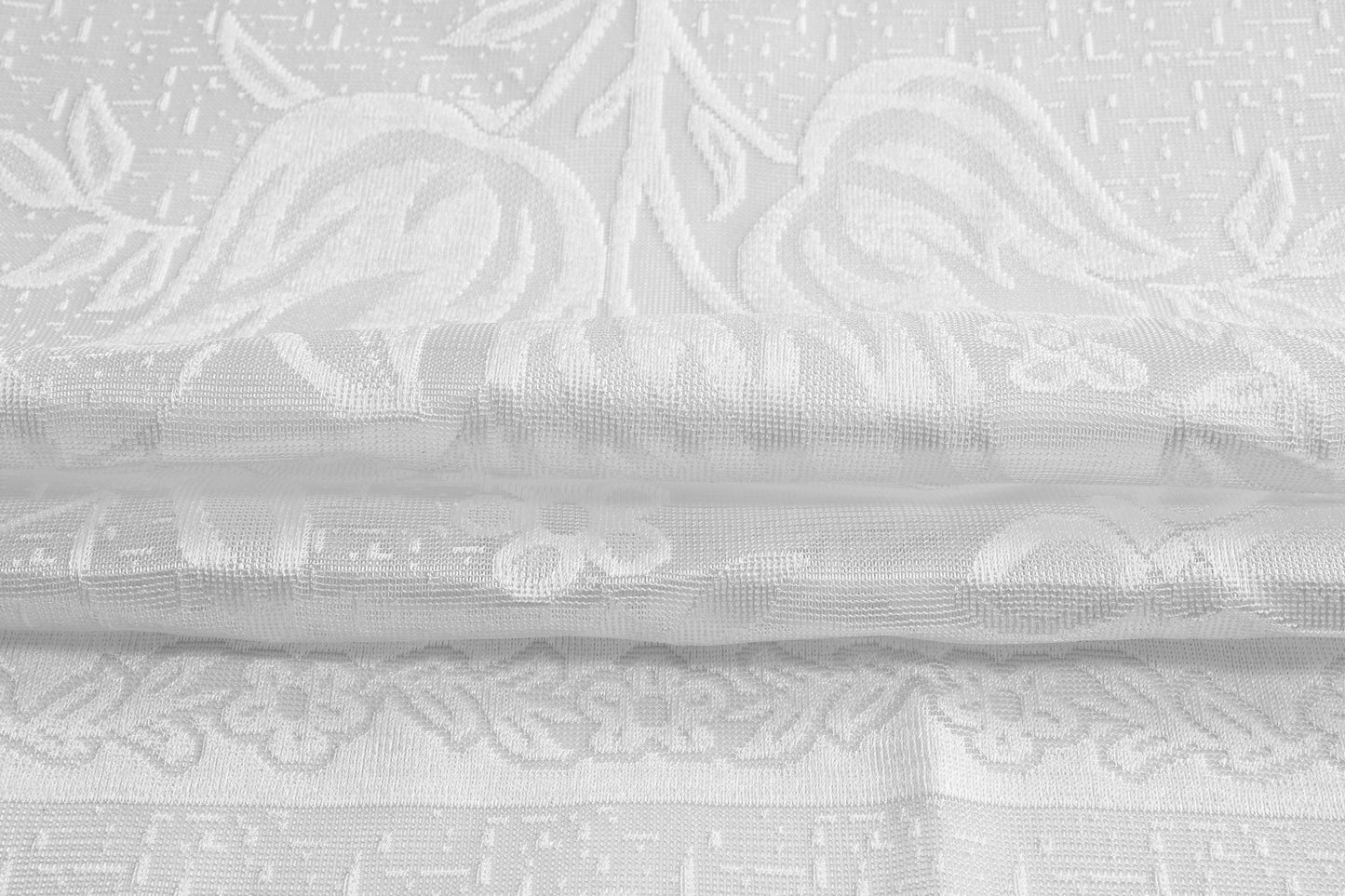 Bigger Fish Poly cotton 40x60 Inch White 4 Seater Lily Plain Center Table Cover - Premium Quality & Style