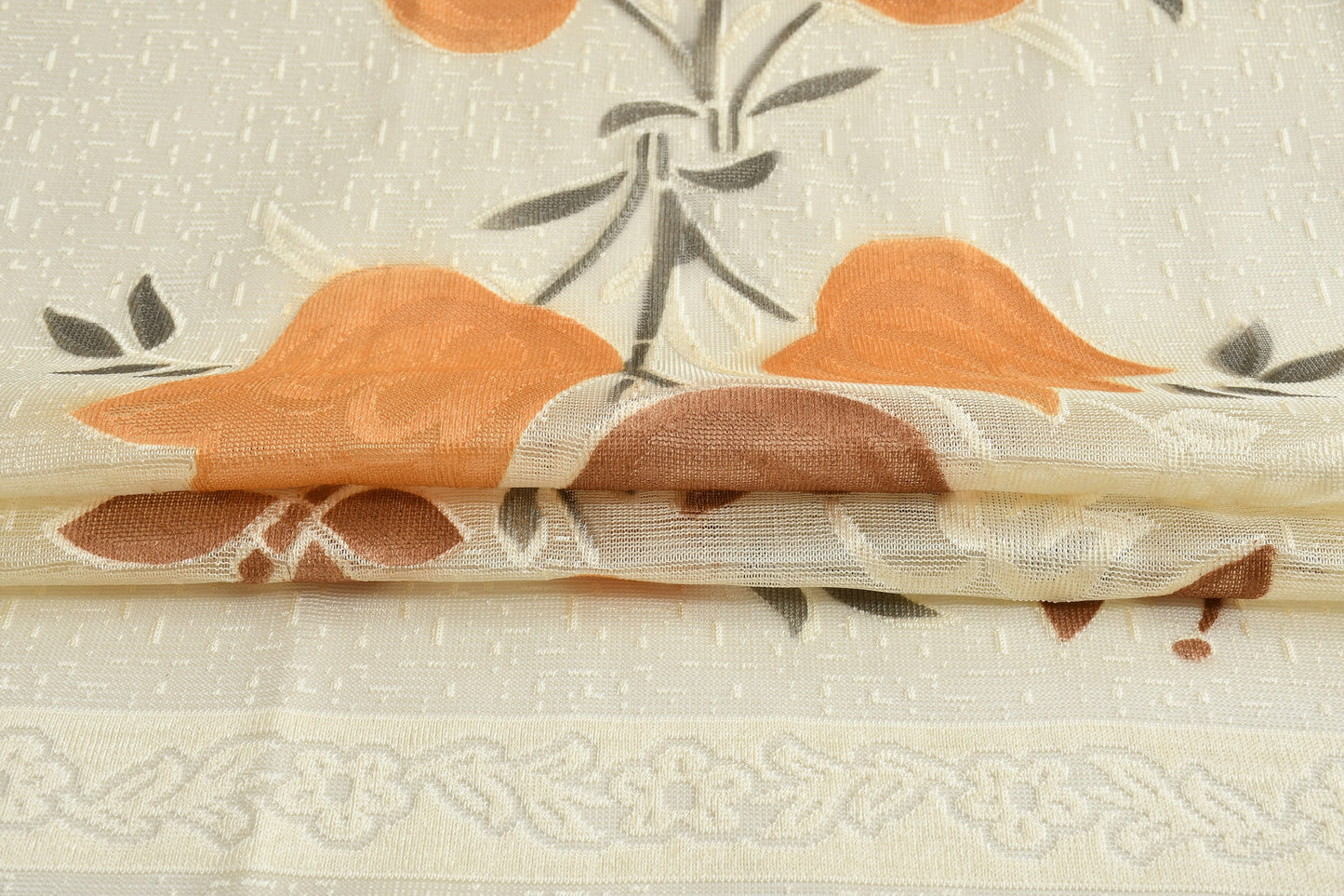 Bigger Fish Poly cotton 40x60 Inch Brown 4 Seater Lily Plain Center Table Cover - Premium Quality & Style