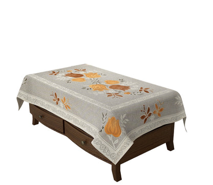 Bigger Fish Poly cotton 40x60 Inch Brown 4 Seater Lily Plain Center Table Cover - Premium Quality & Style