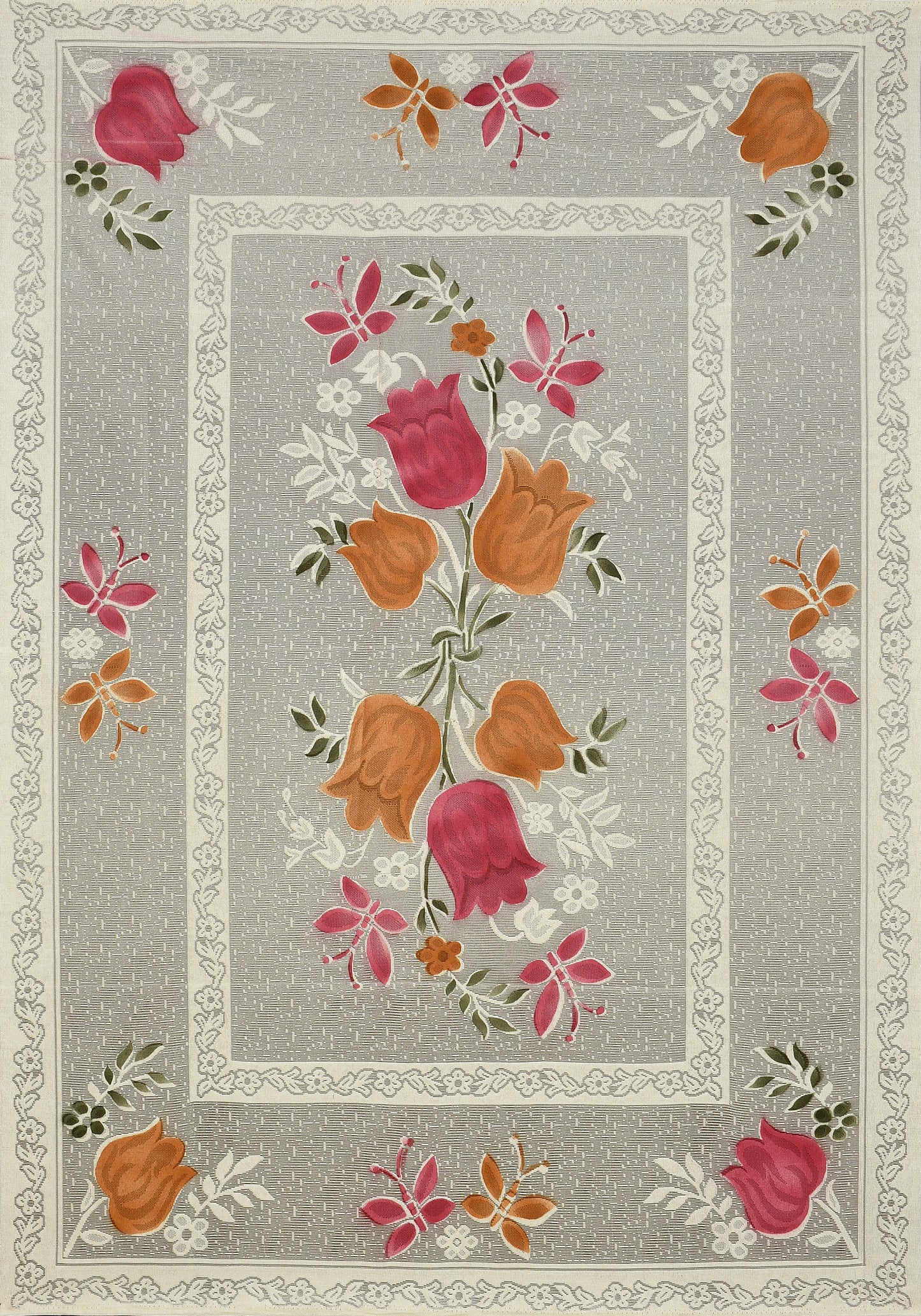 Bigger Fish Poly cotton 40x60 Inch Pink 4 Seater Lily Plain Center Table Cover - Premium Quality & Style