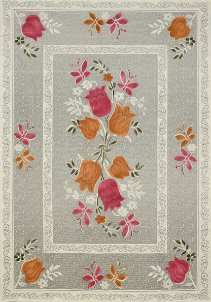Bigger Fish Poly cotton 40x60 Inch Pink 4 Seater Lily Plain Center Table Cover - Premium Quality & Style
