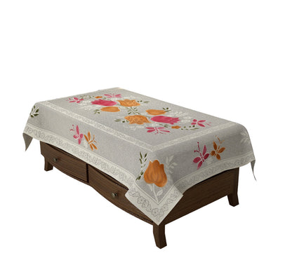 Bigger Fish Poly cotton 40x60 Inch Pink 4 Seater Lily Plain Center Table Cover - Premium Quality & Style