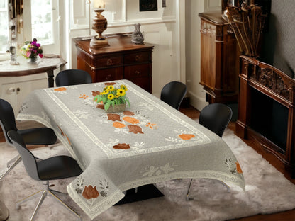 Bigger Fish Poly Cotton Floral 6-8 Seater 60x90 Inch Coffee Print Dining Table Cover