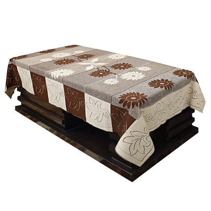 Bigger Fish Poly cotton 40x60 Inch Brown 4 Seater Center Table Cover - Premium Quality & Style
